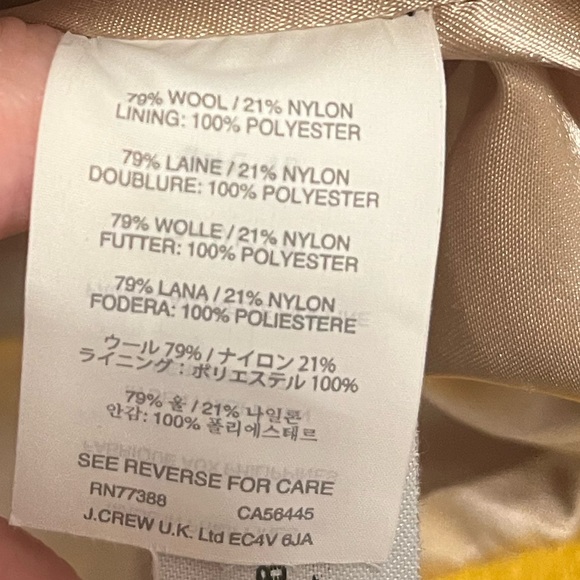 J Crew stadium cloth Nelo gori pea coat - Picture 5 of 5